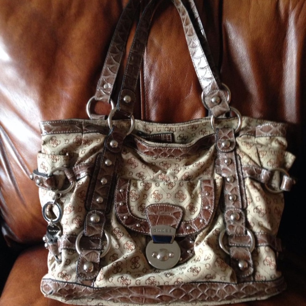 Guess Purse with Pink leopard interior